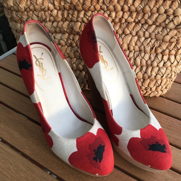 YSL Marimekko Collaboration Platform Size 9 in good preowned condition no flaws - Picture 2 of 8